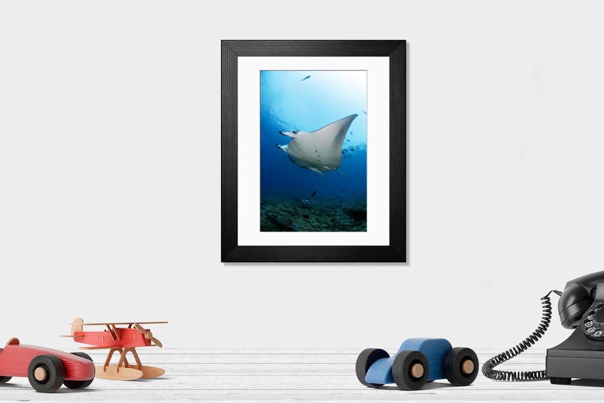 Shown hanging in a room: Modern 14"x12" (36x31cm)