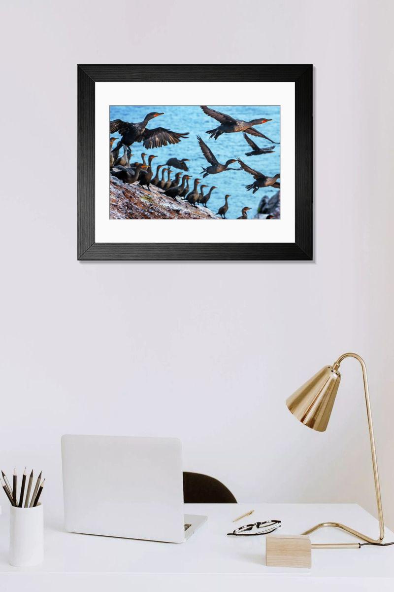 Shown hanging in a room: Modern 14"x12" (36x31cm)