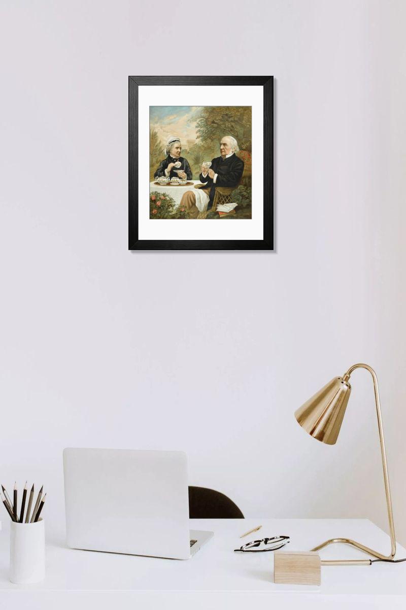 Shown hanging in a room: Modern 14"x12" (36x31cm)