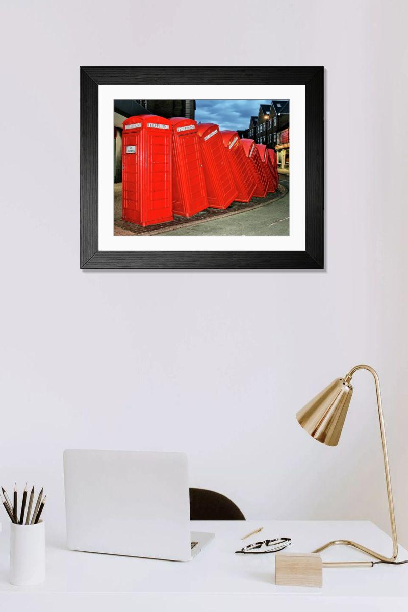 Shown hanging in a room: Modern 14"x12" (36x31cm)