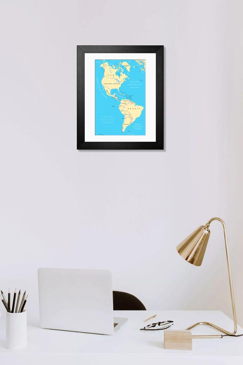 Shown hanging in a room: Modern 14"x12" (36x31cm)