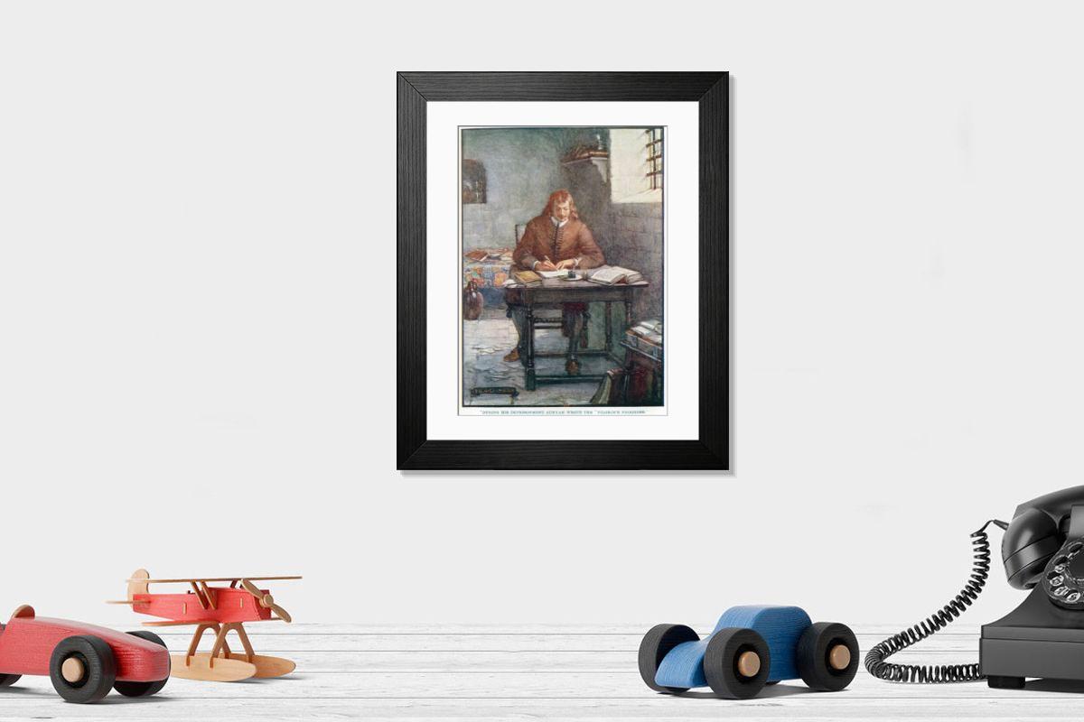 Shown hanging in a room: Modern 14"x12" (36x31cm)