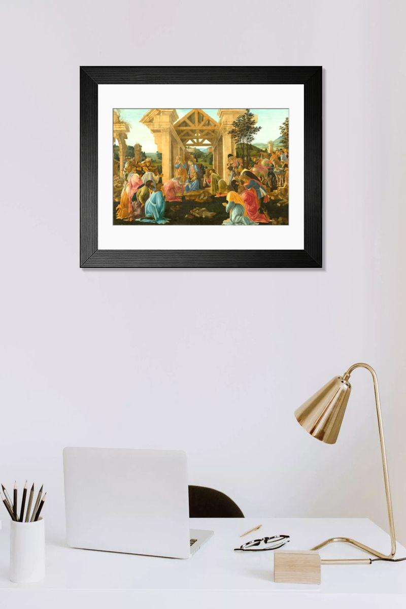 Shown hanging in a room: Modern 14"x12" (36x31cm)