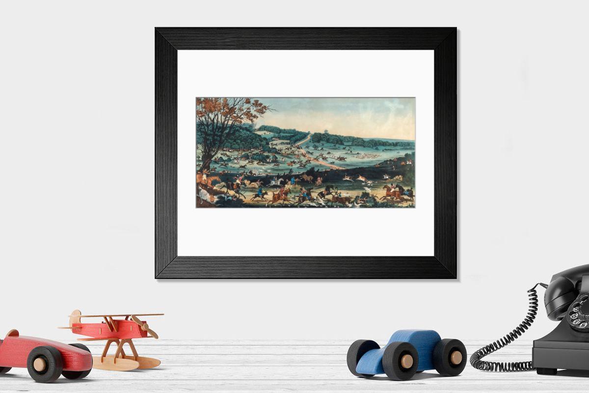 Shown hanging in a room: Modern 14"x12" (36x31cm)