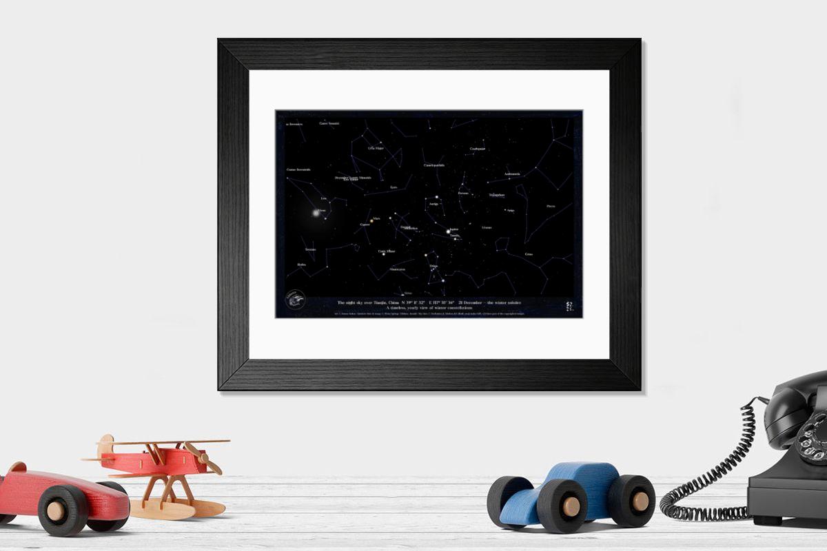 Shown hanging in a room: Modern 14"x12" (36x31cm)