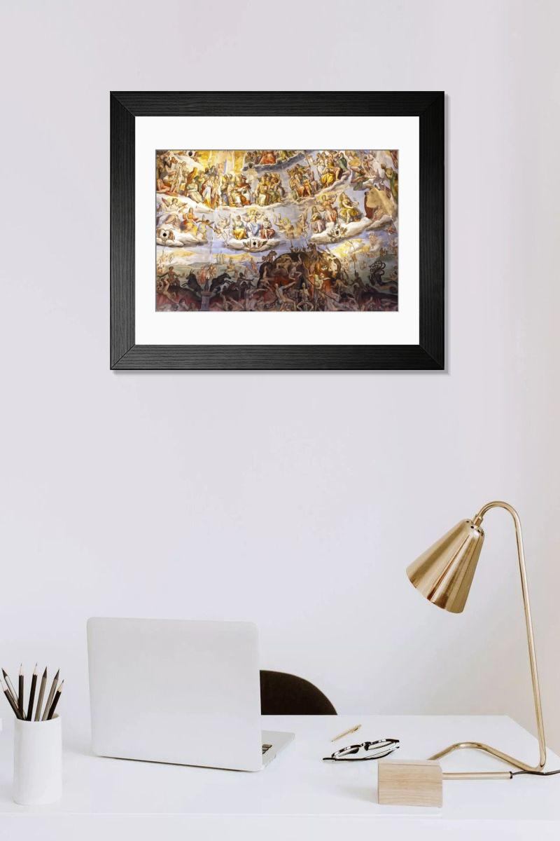 Shown hanging in a room: Modern 14"x12" (36x31cm)