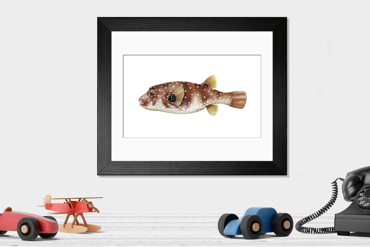 Shown hanging in a room: Modern 14"x12" (36x31cm)