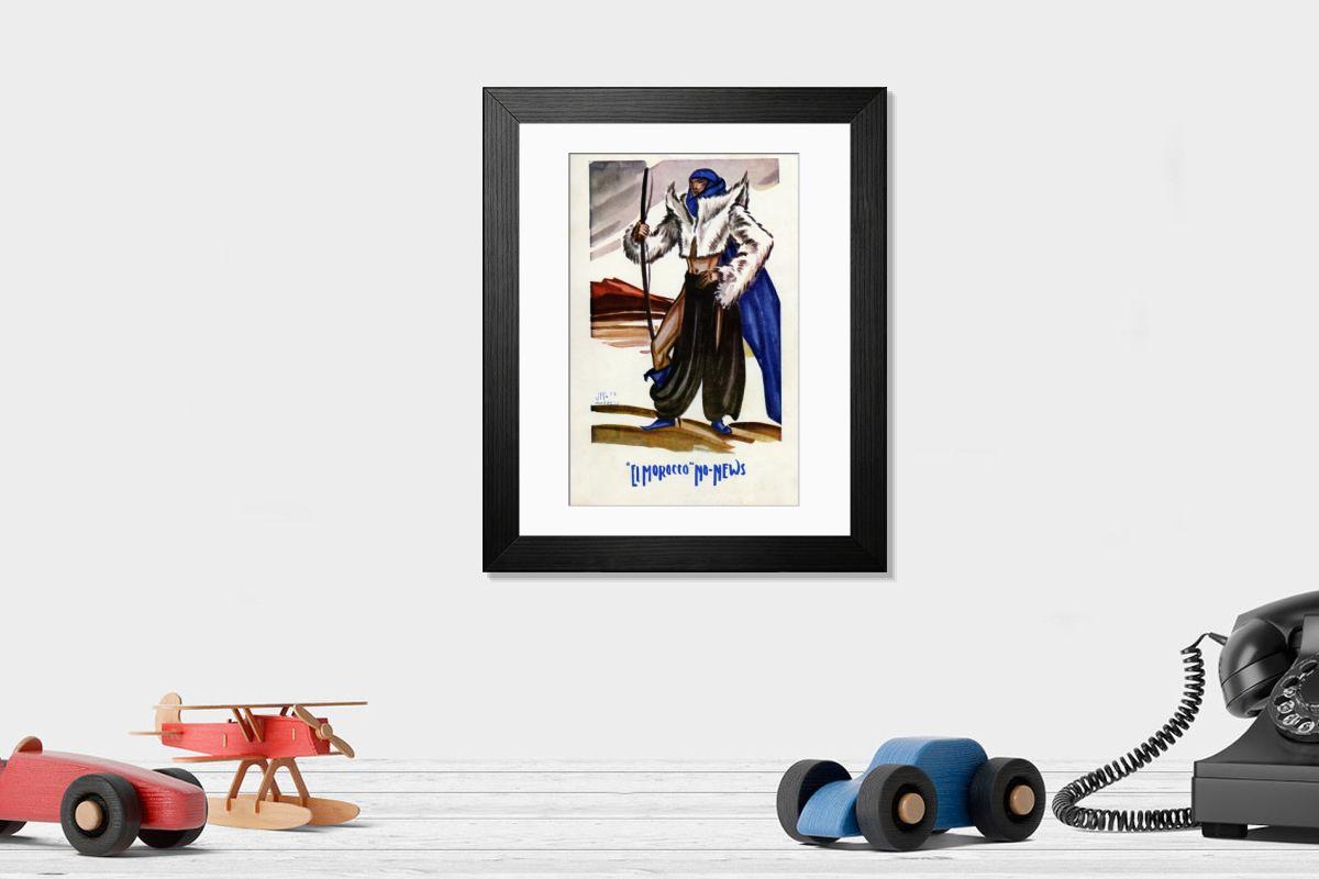 Shown hanging in a room: Modern 14"x12" (36x31cm)