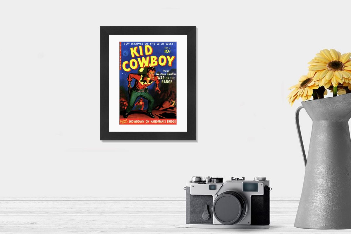 War on the Range Kid Cowboy #3 Print (1950 Ambush). Art Prints