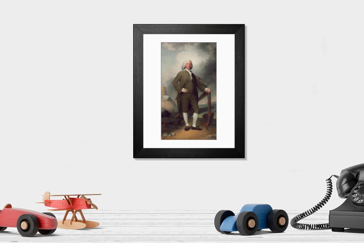 Shown hanging in a room: Modern 14"x12" (36x31cm)