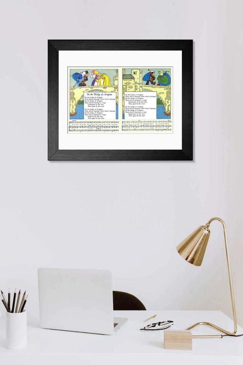 Shown hanging in a room: Modern 14"x12" (36x31cm)