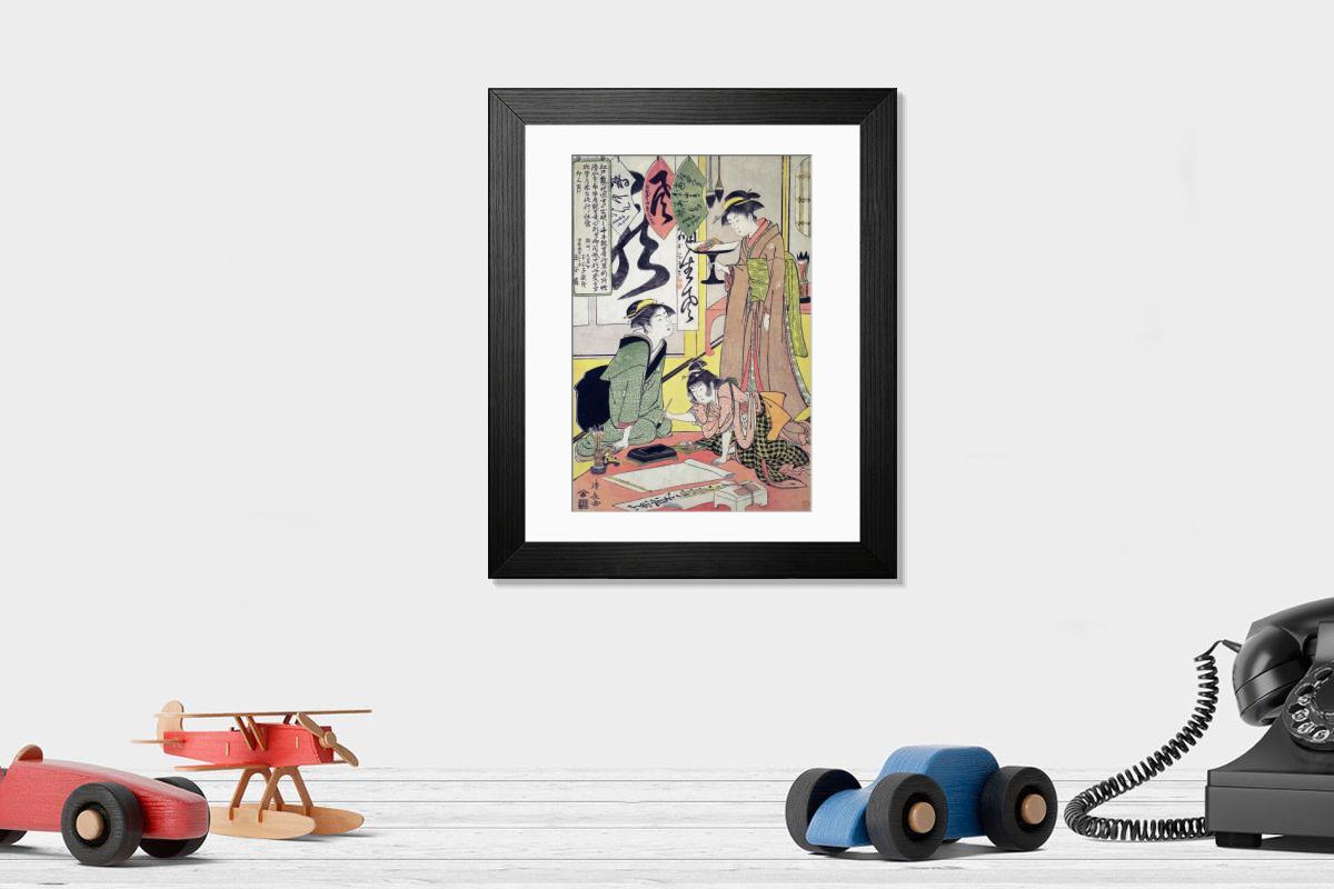 Shown hanging in a room: Modern 14"x12" (36x31cm)