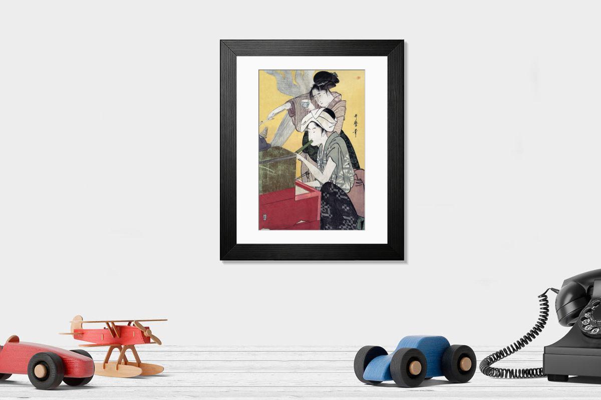 Shown hanging in a room: Modern 14"x12" (36x31cm)
