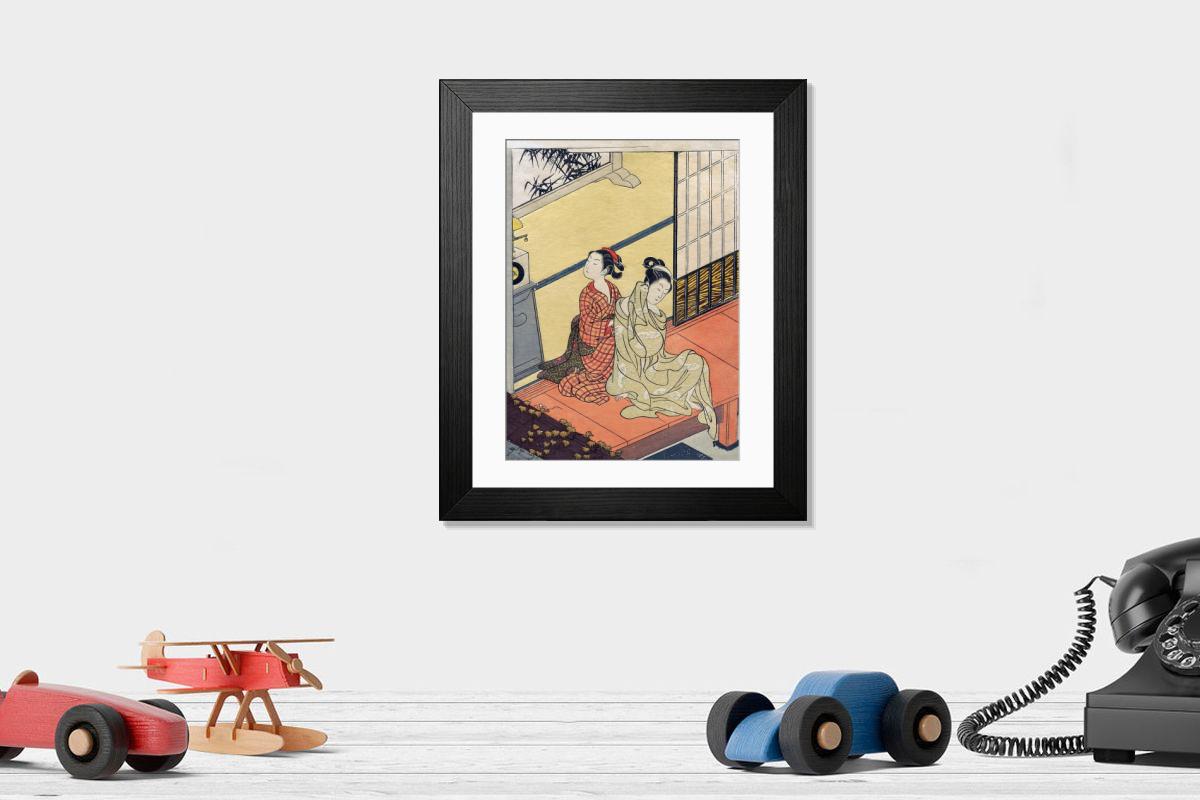 Shown hanging in a room: Modern 14"x12" (36x31cm)