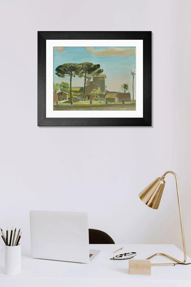 Shown hanging in a room: Modern 14"x12" (36x31cm)