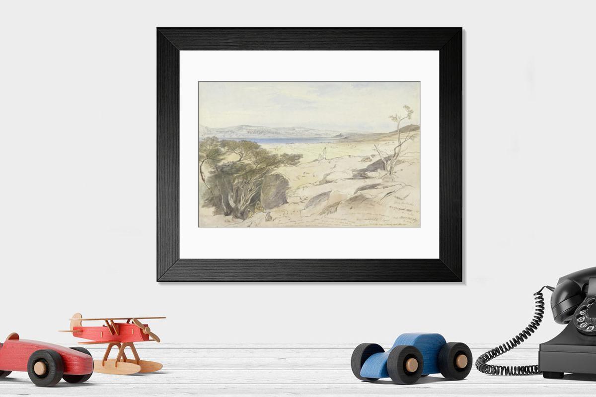 Shown hanging in a room: Modern 14"x12" (36x31cm)