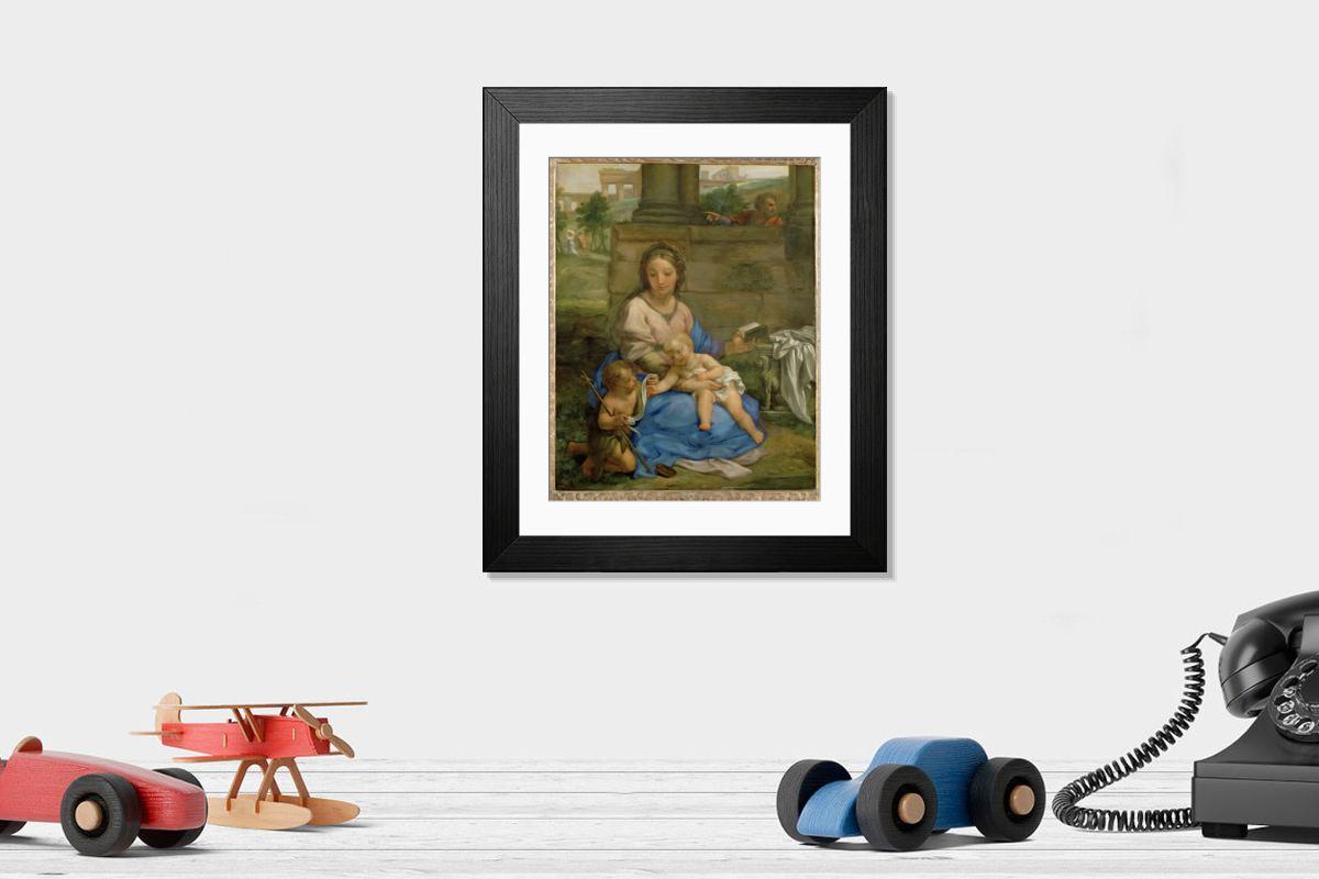 Shown hanging in a room: Modern 14"x12" (36x31cm)