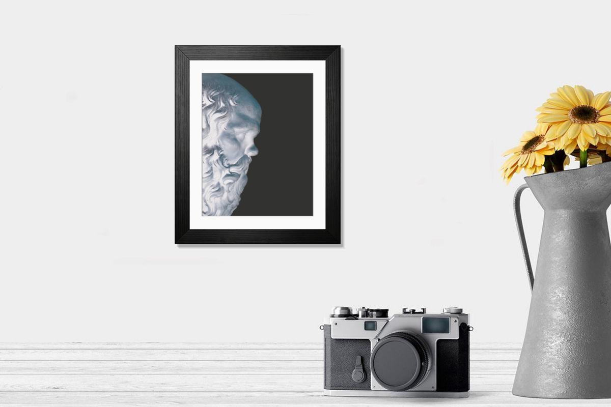 Shown hanging in a room: Modern 14"x12" (36x31cm)