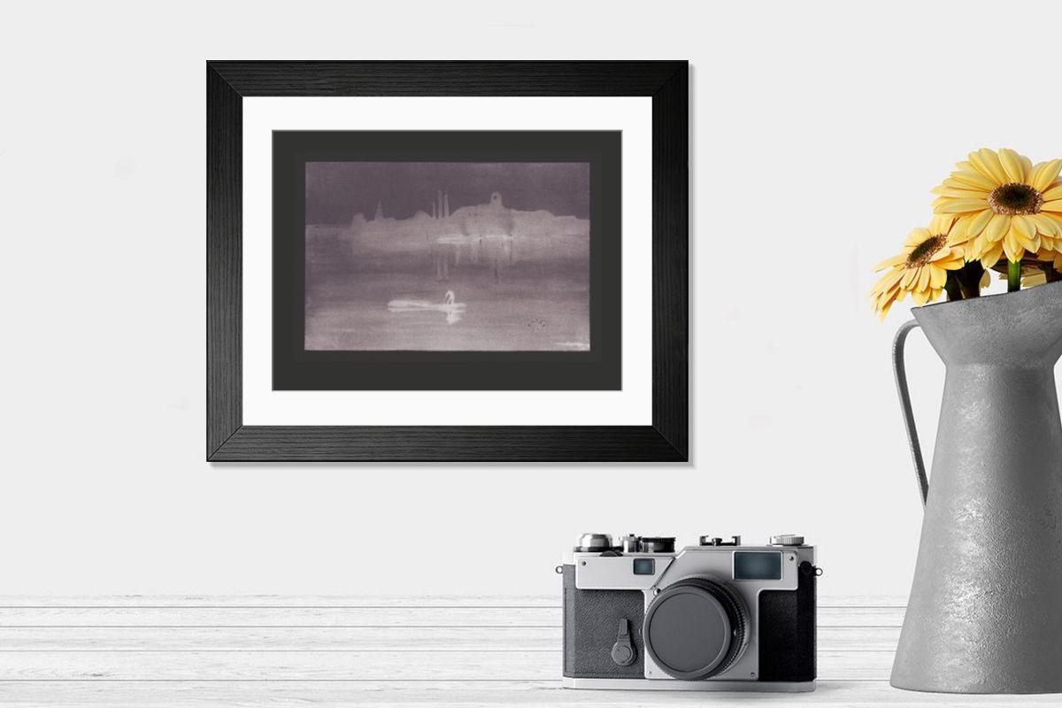 Shown hanging in a room: Modern 14"x12" (36x31cm)