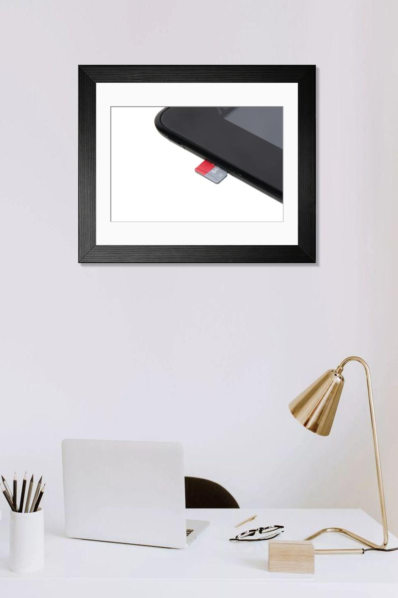 Shown hanging in a room: Modern 14"x12" (36x31cm)