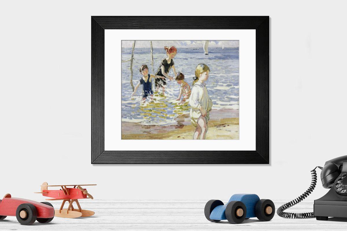 Shown hanging in a room: Modern 14"x12" (36x31cm)