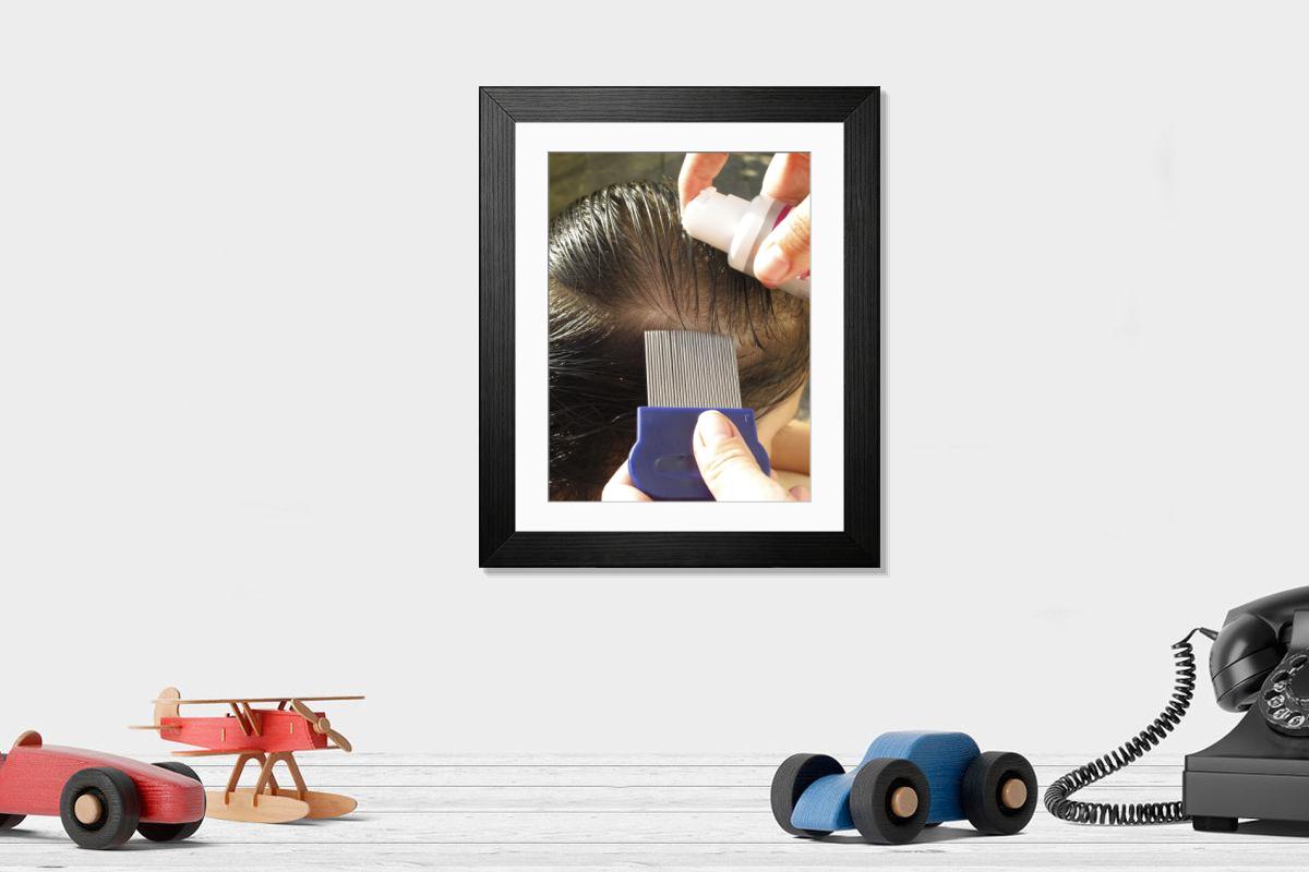 Shown hanging in a room: Modern 14"x12" (36x31cm)