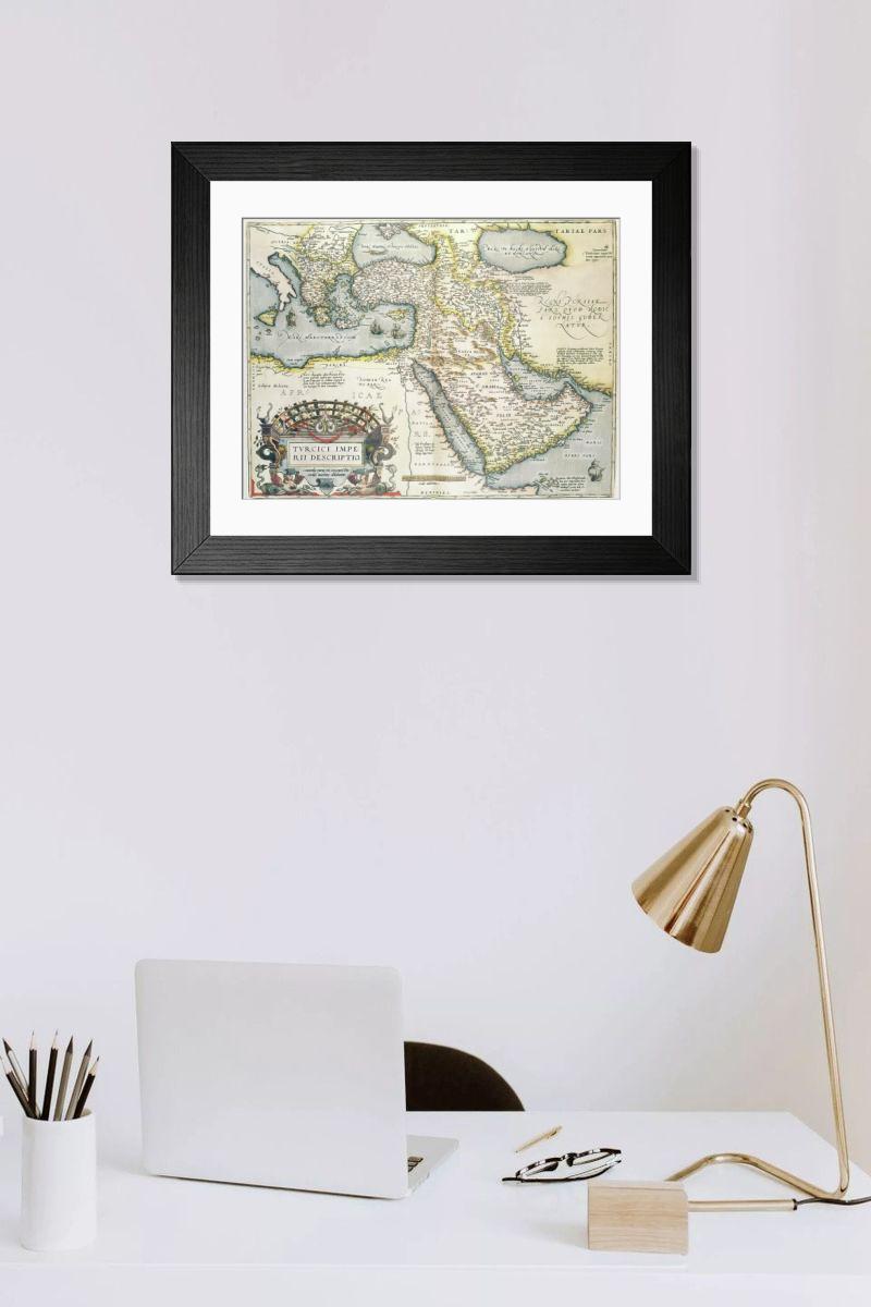 Shown hanging in a room: Modern 14"x12" (36x31cm)