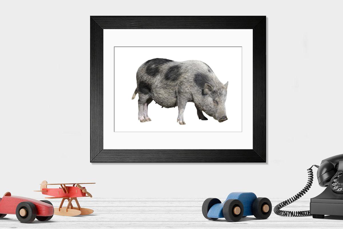 Shown hanging in a room: Modern 14"x12" (36x31cm)