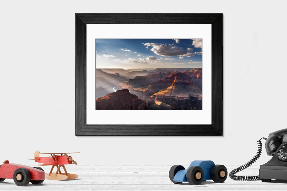 Shown hanging in a room: Modern 14"x12" (36x31cm)
