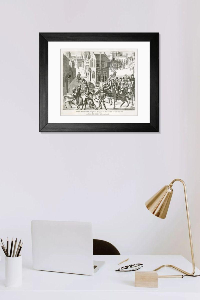 Shown hanging in a room: Modern 14"x12" (36x31cm)