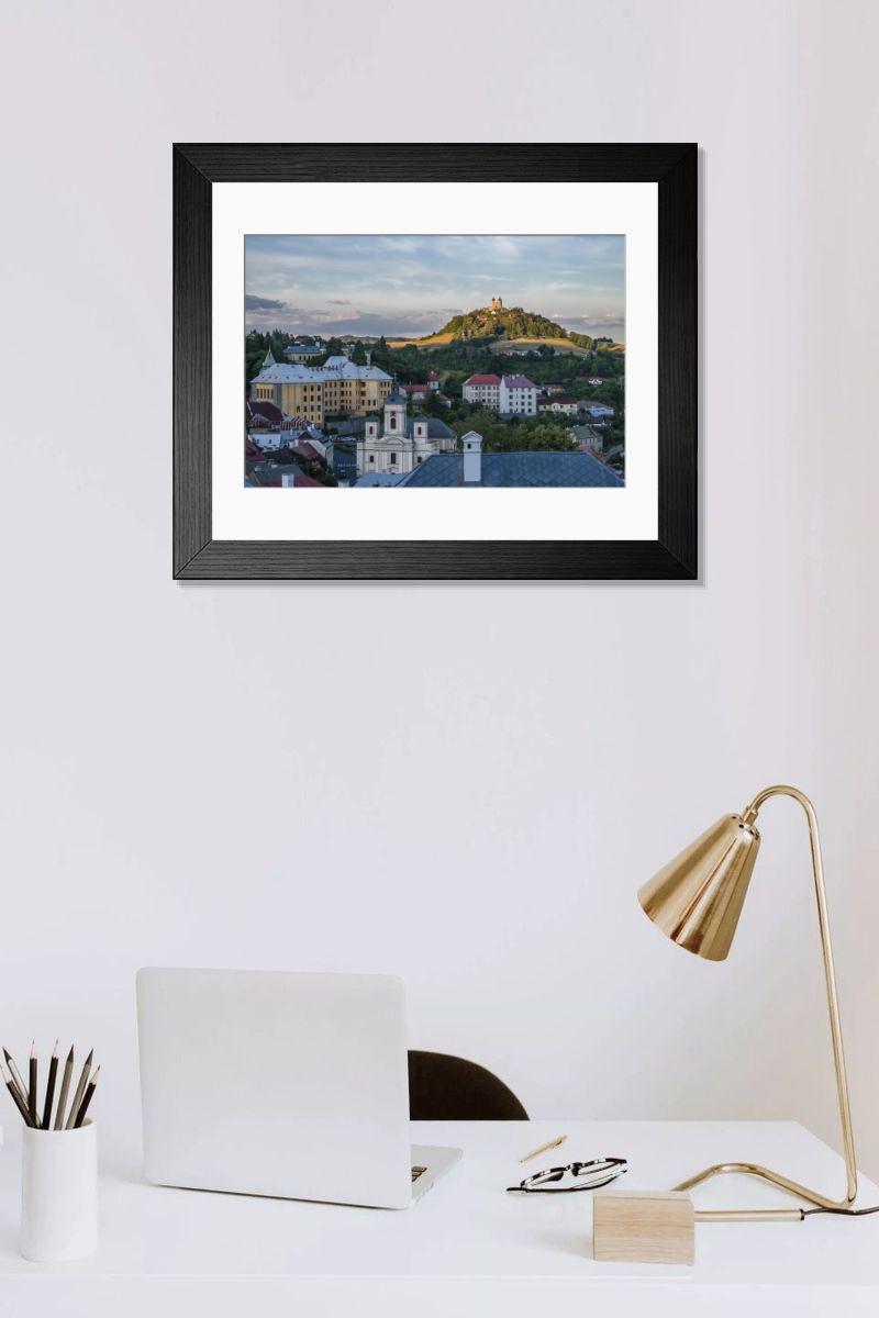 Shown hanging in a room: Modern 14"x12" (36x31cm)
