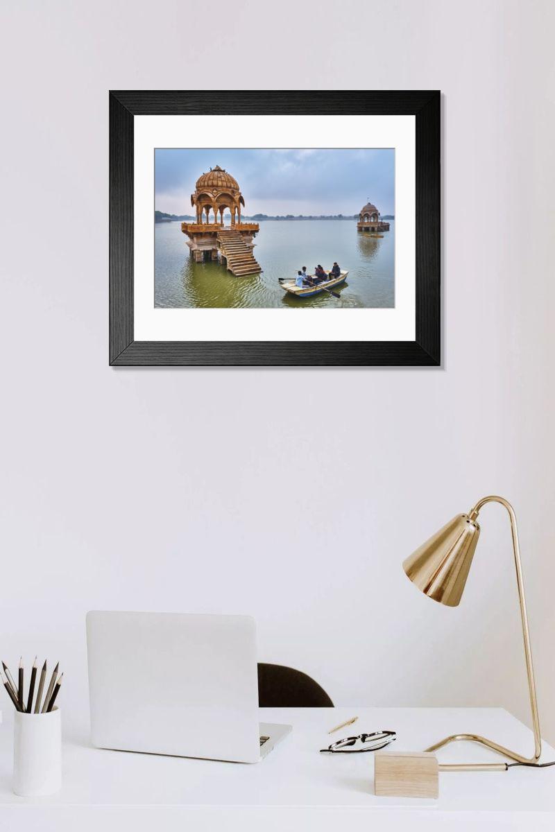 Shown hanging in a room: Modern 14"x12" (36x31cm)