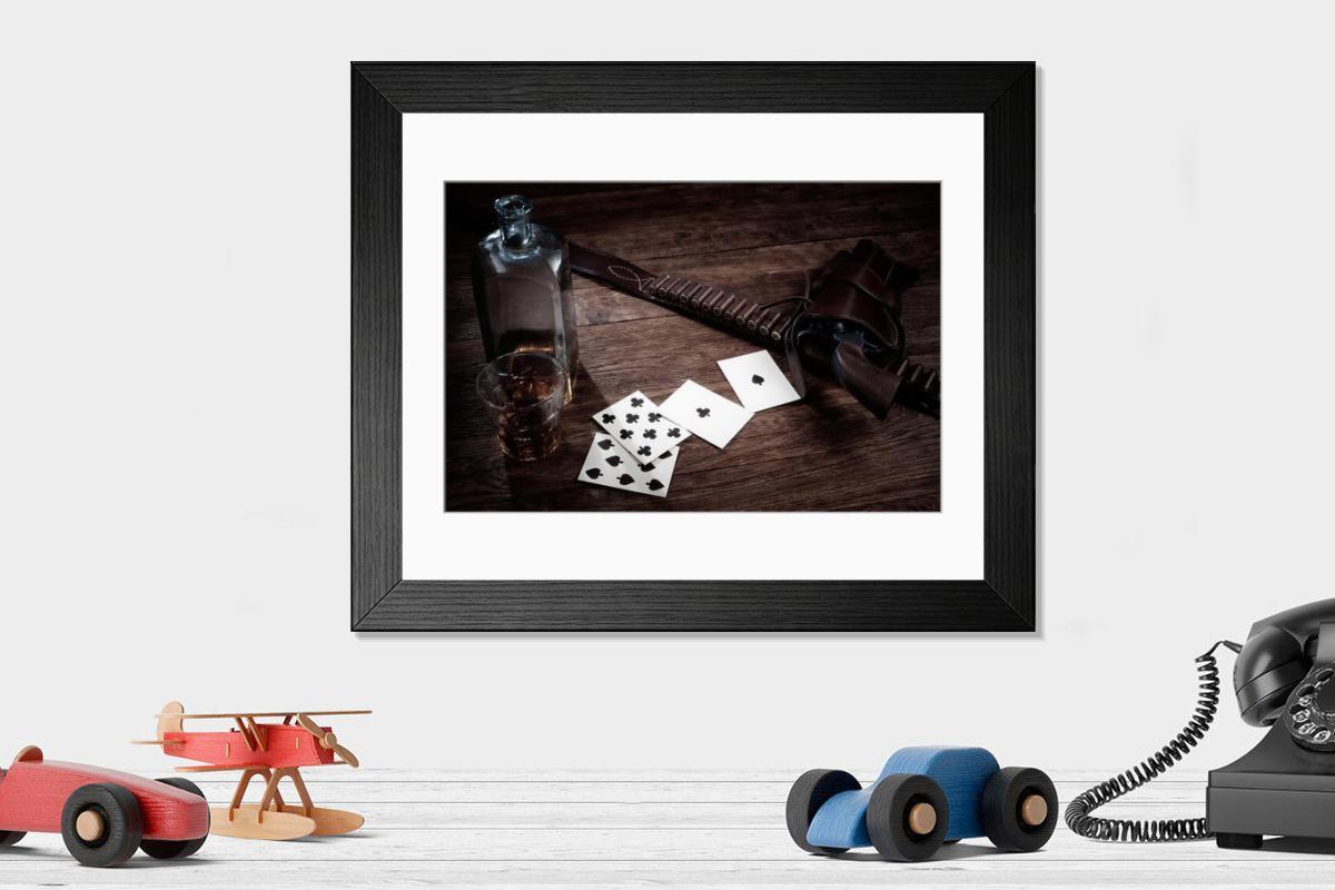 Shown hanging in a room: Modern 14"x12" (36x31cm)