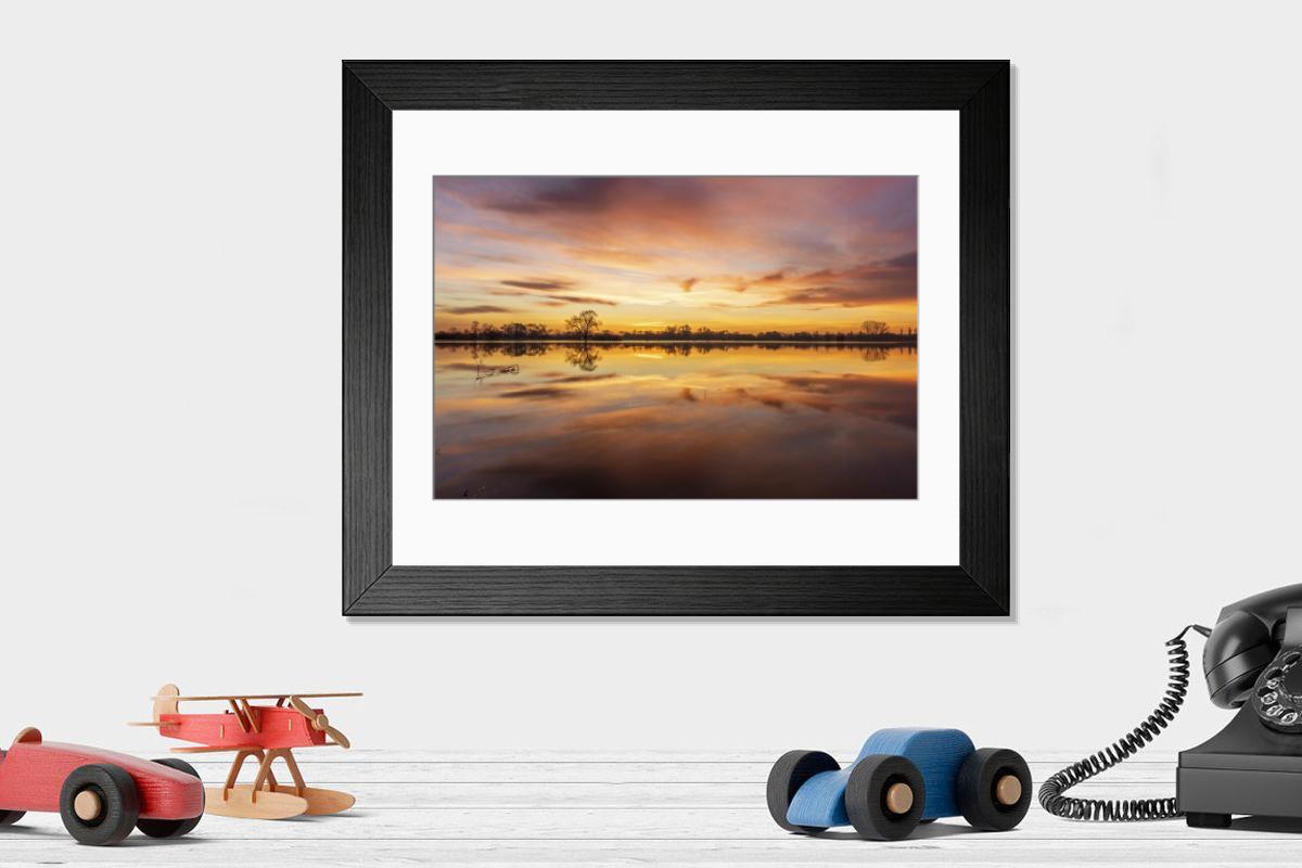 Shown hanging in a room: Modern 14"x12" (36x31cm)