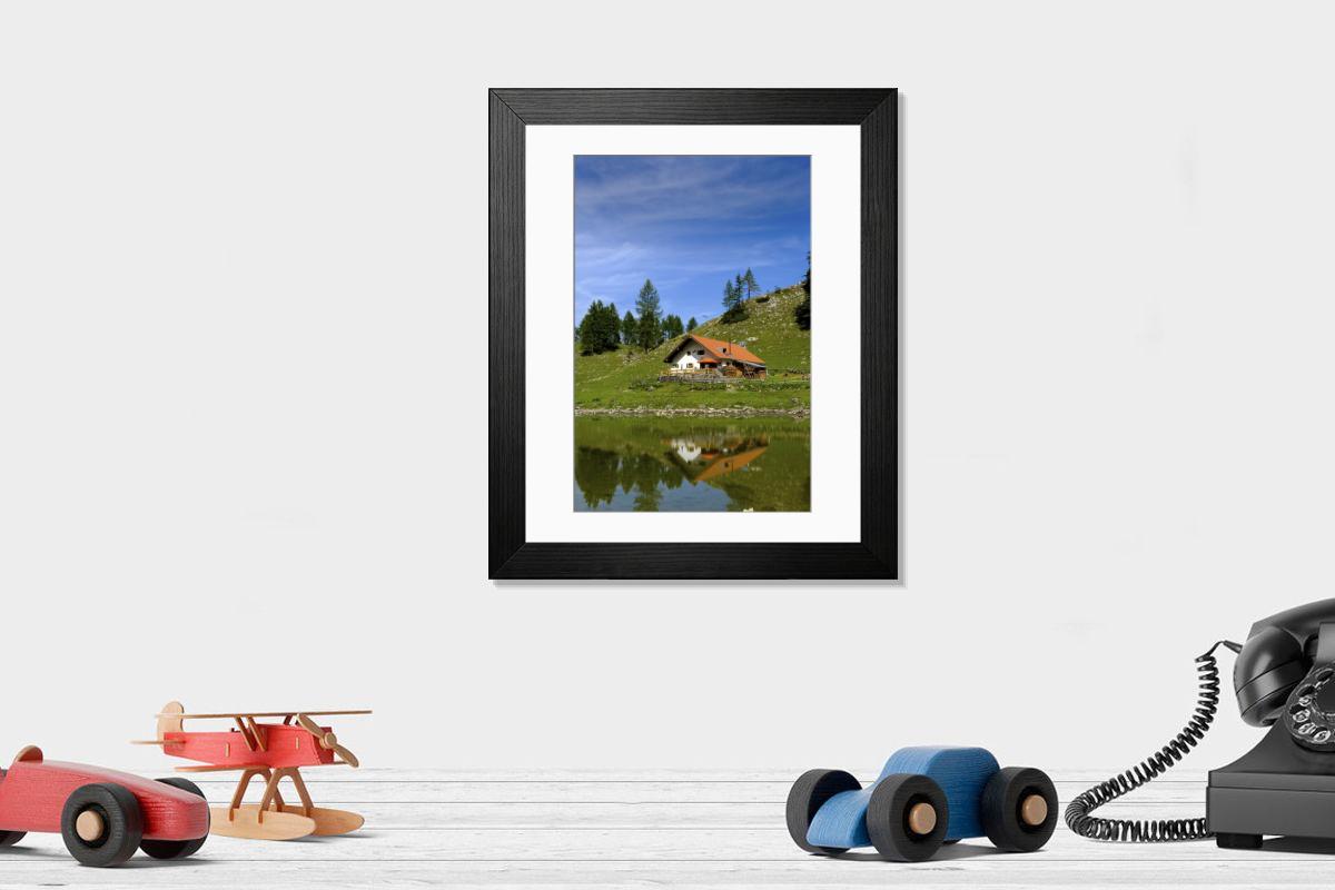 Shown hanging in a room: Modern 14"x12" (36x31cm)