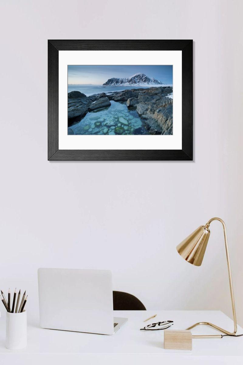 Shown hanging in a room: Modern 14"x12" (36x31cm)