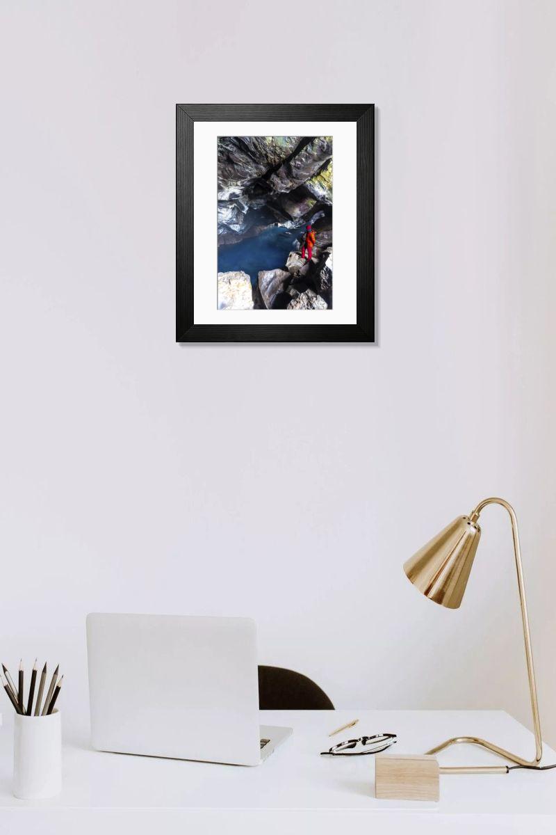 Shown hanging in a room: Modern 14"x12" (36x31cm)