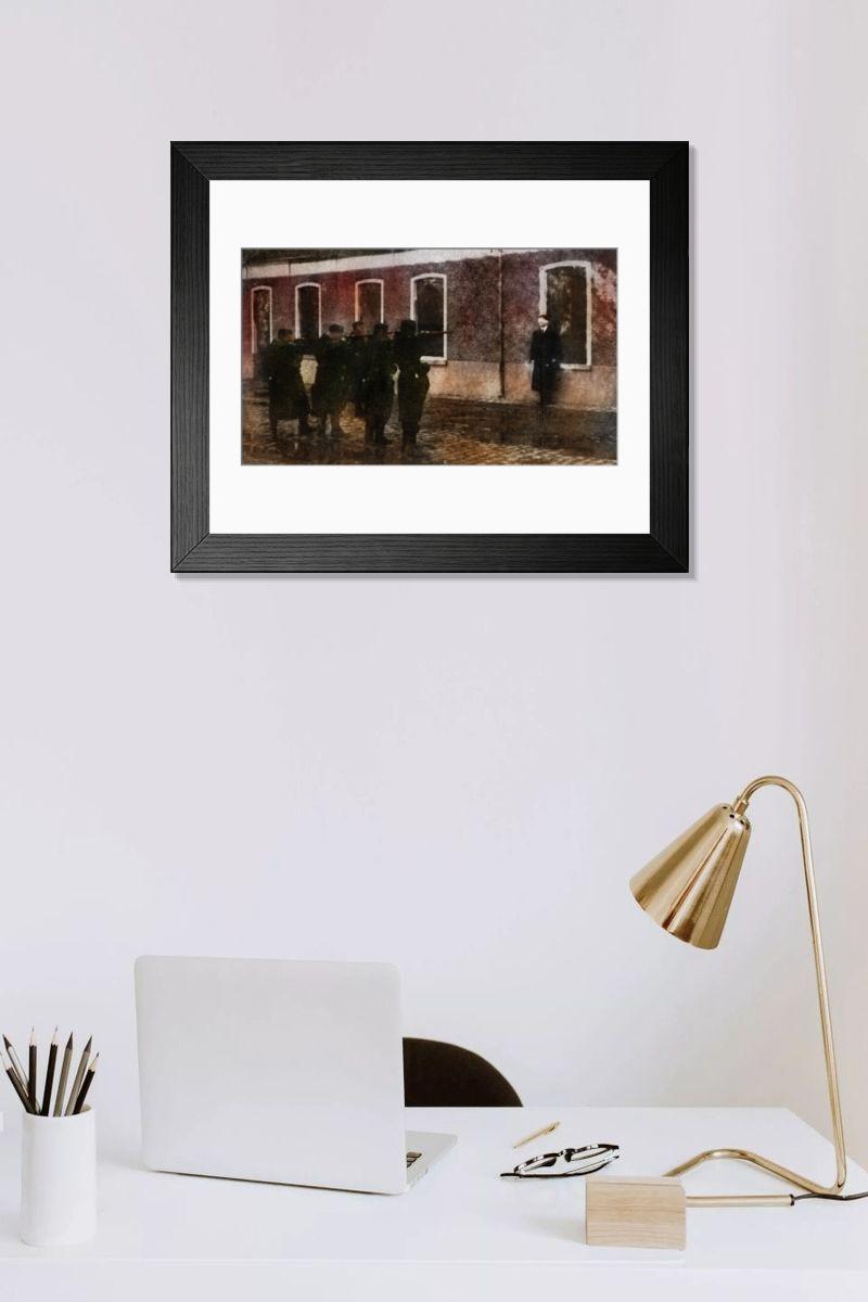 Shown hanging in a room: Modern 14"x12" (36x31cm)