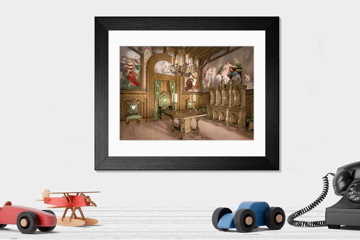 Shown hanging in a room: Modern 14"x12" (36x31cm)