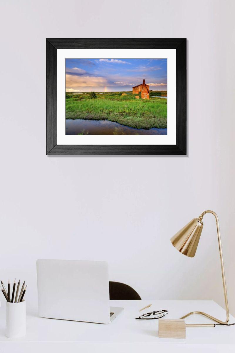 Shown hanging in a room: Modern 14"x12" (36x31cm)