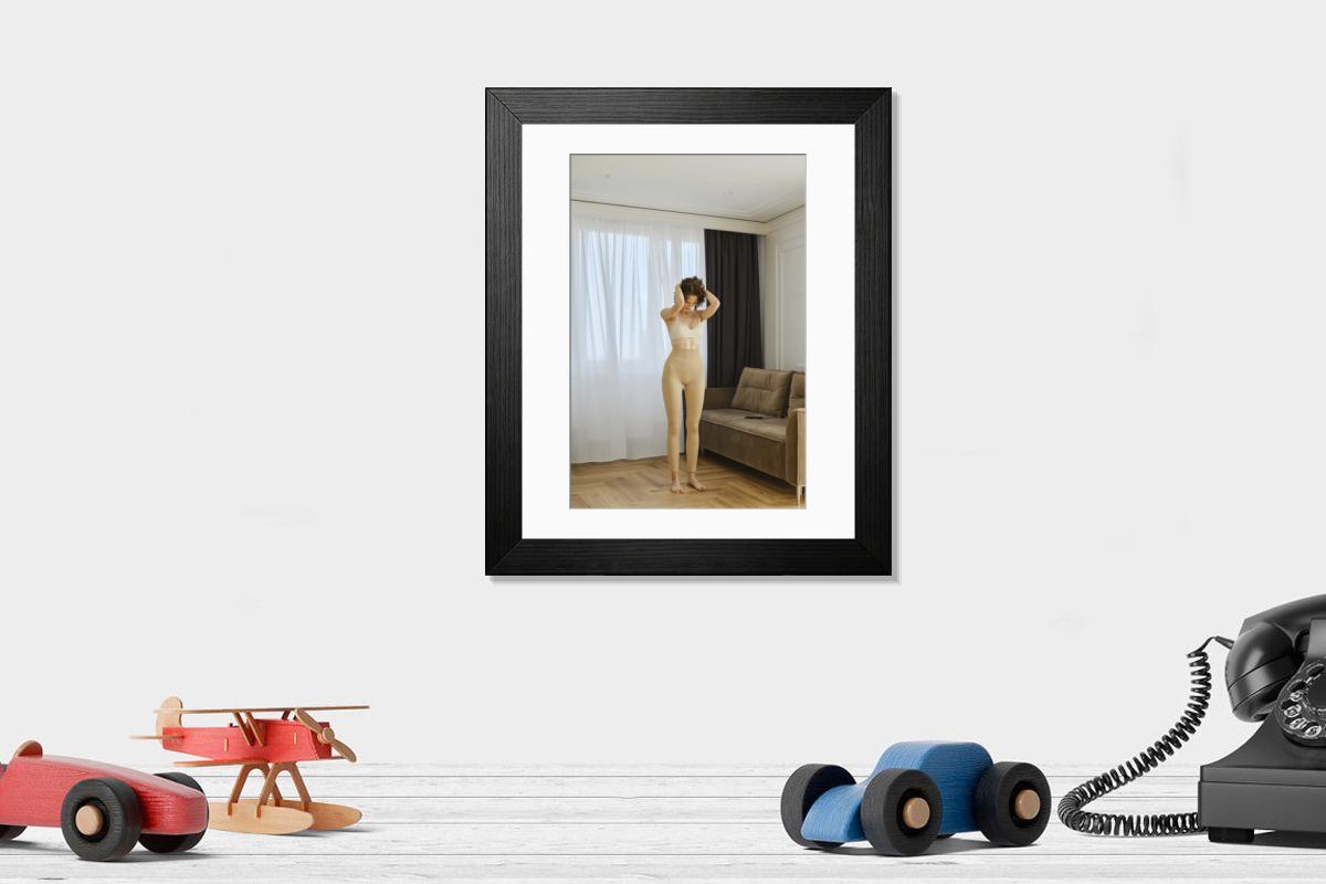Shown hanging in a room: Modern 14"x12" (36x31cm)