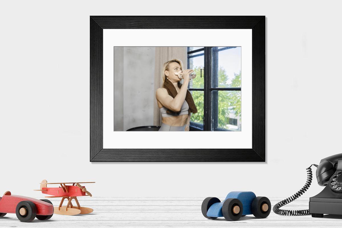 Shown hanging in a room: Modern 14"x12" (36x31cm)