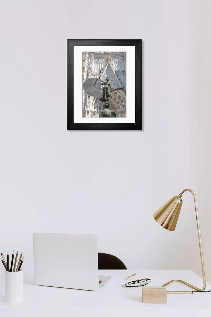 Shown hanging in a room: Modern 14"x12" (36x31cm)