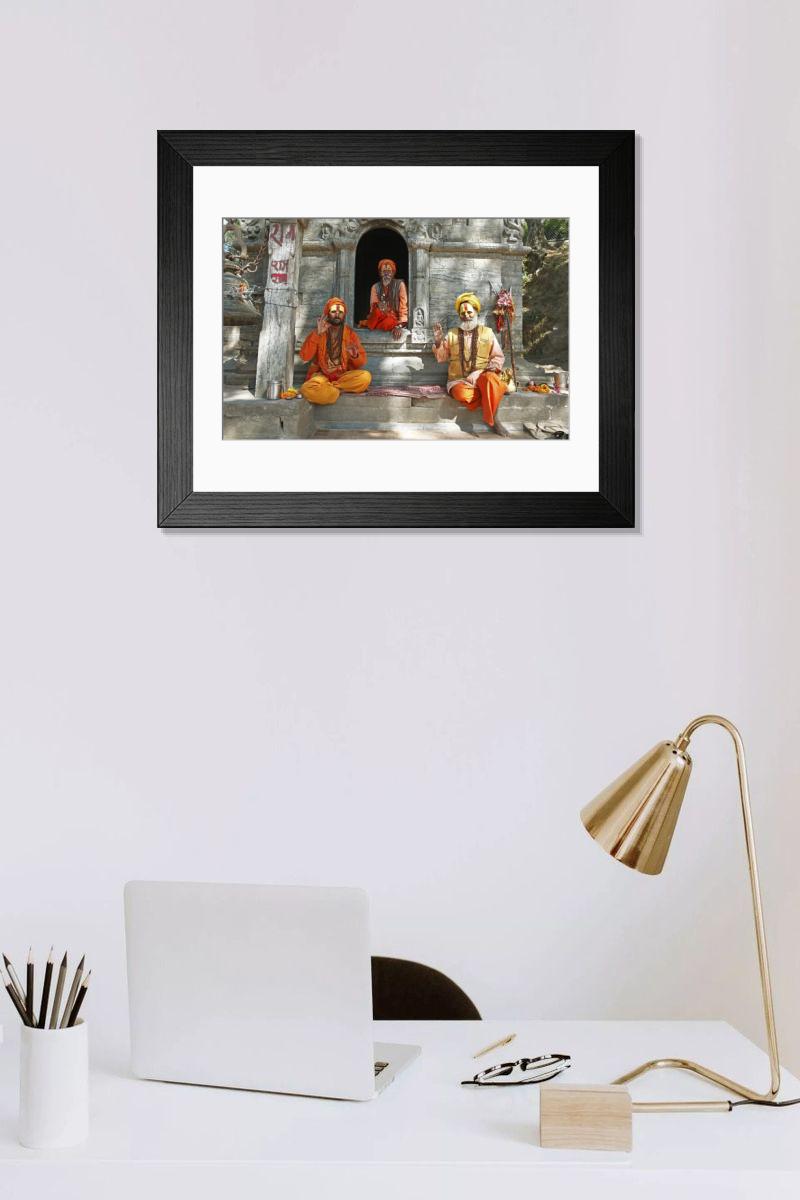 Shown hanging in a room: Modern 14"x12" (36x31cm)