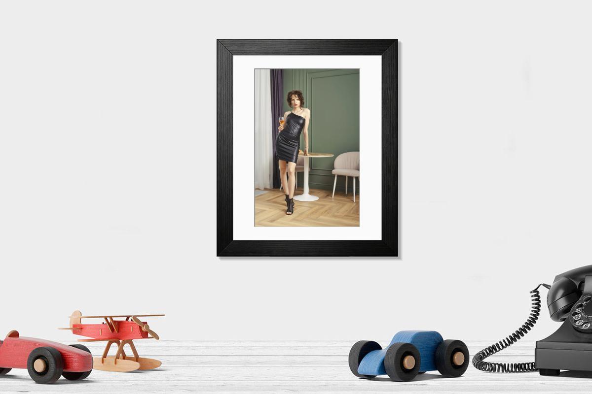 Shown hanging in a room: Modern 14"x12" (36x31cm)