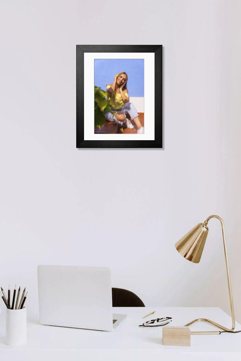 Shown hanging in a room: Modern 14"x12" (36x31cm)