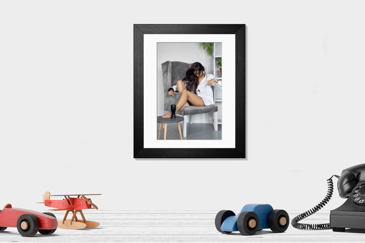 Shown hanging in a room: Modern 14"x12" (36x31cm)