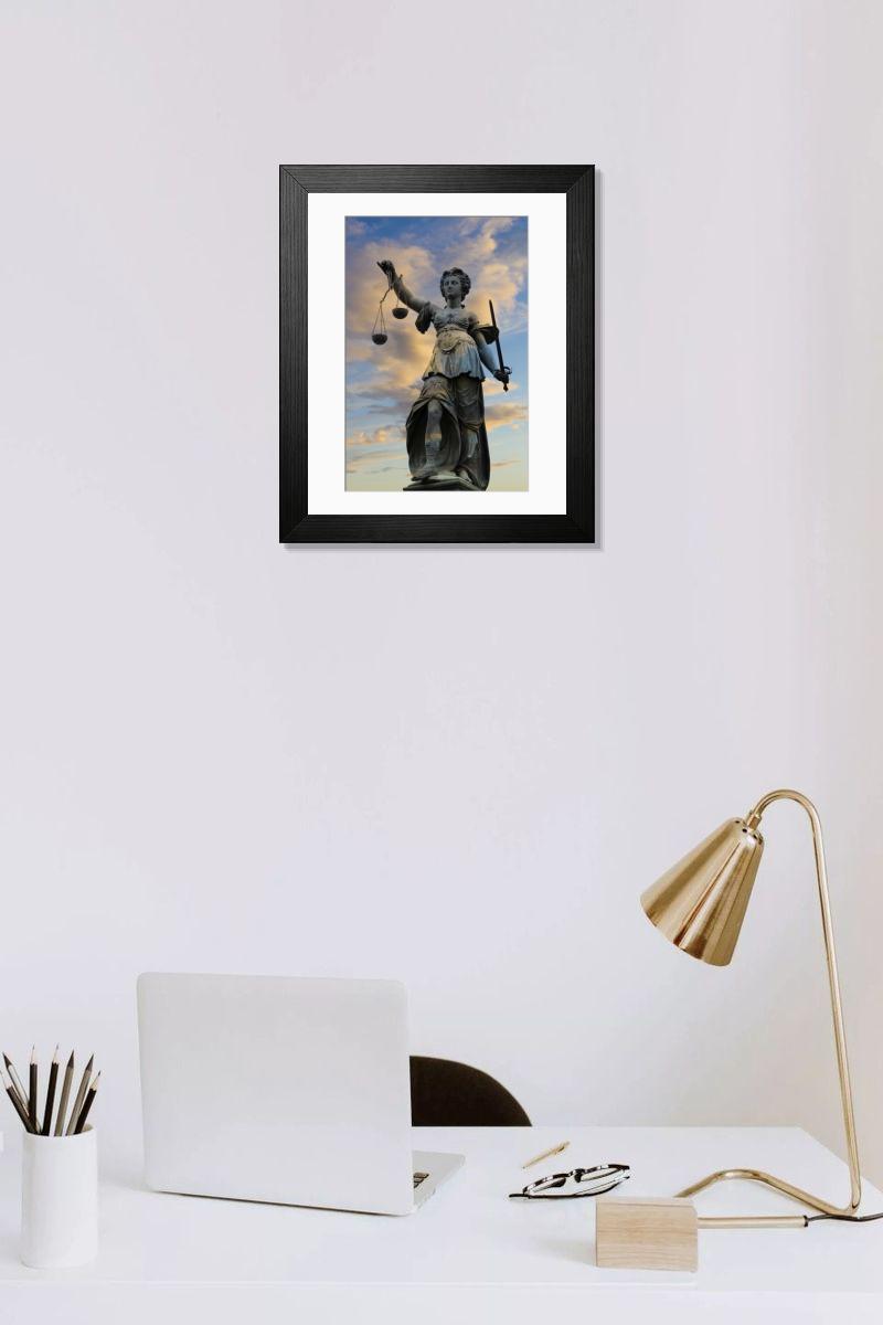 Shown hanging in a room: Modern 14"x12" (36x31cm)