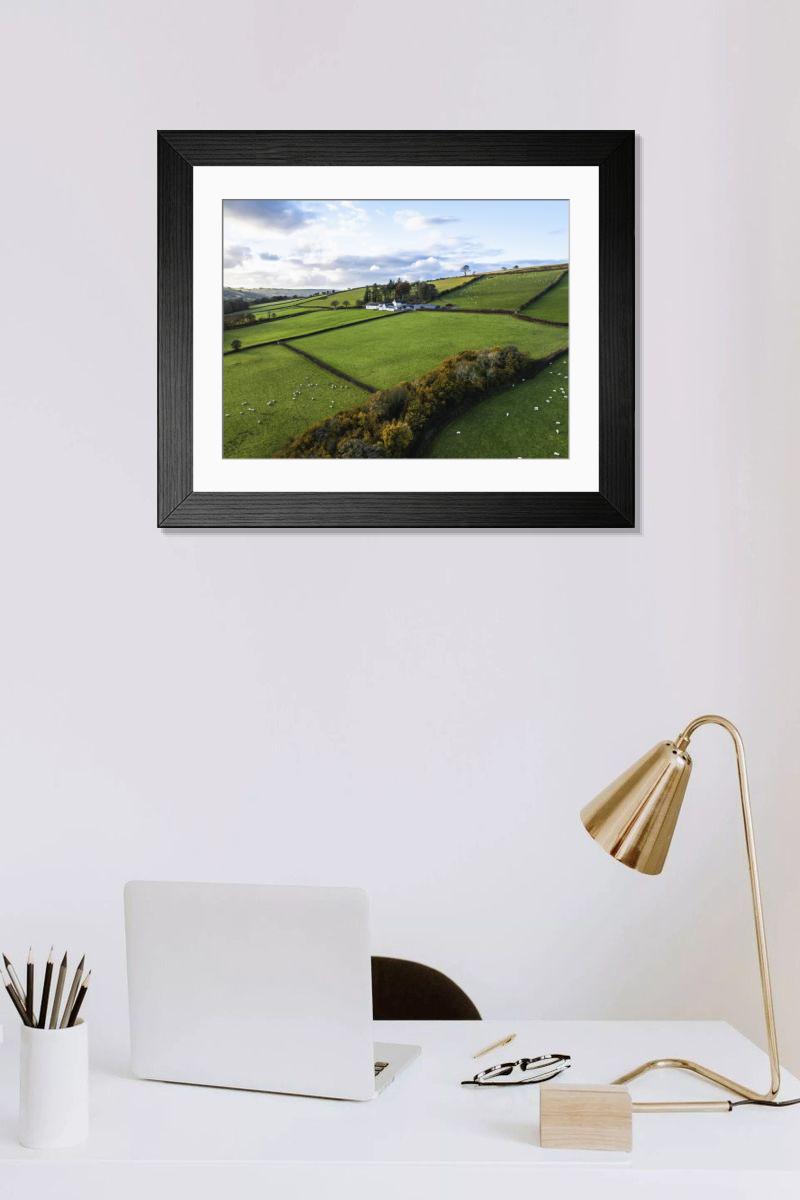 Shown hanging in a room: Modern 14"x12" (36x31cm)