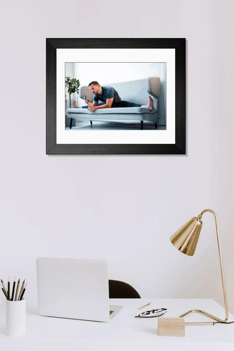 Shown hanging in a room: Modern 14"x12" (36x31cm)